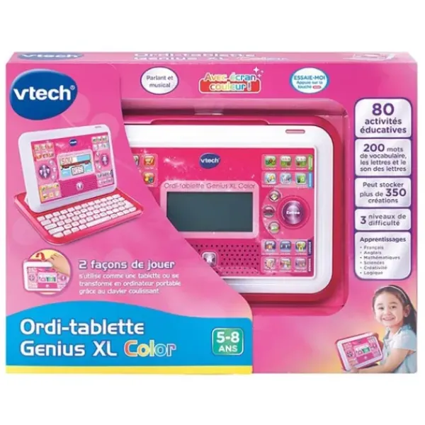 VTech Ordinateurs Et Jeux Interactifs<Ordinateur Tablette Genius Xl Color Rose