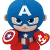 TY Peluches Super-héros Et Personnages<Peluche Beanie Babies Marvel - Captain America 15 Cm