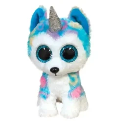 TY Mini Peluches<Peluche Chien Husky Licorne - 15Cm