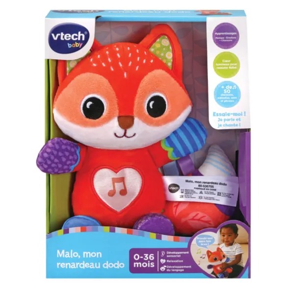 VTech Doudous<Peluche Musicale Malo Mon Renardeau Dodo - Baby Loulous
