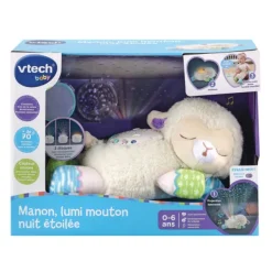 VTech Veilleuses<Peluche Veilleuse - Manon, Lumi Mouton Nuit Etoilee 3 En 1