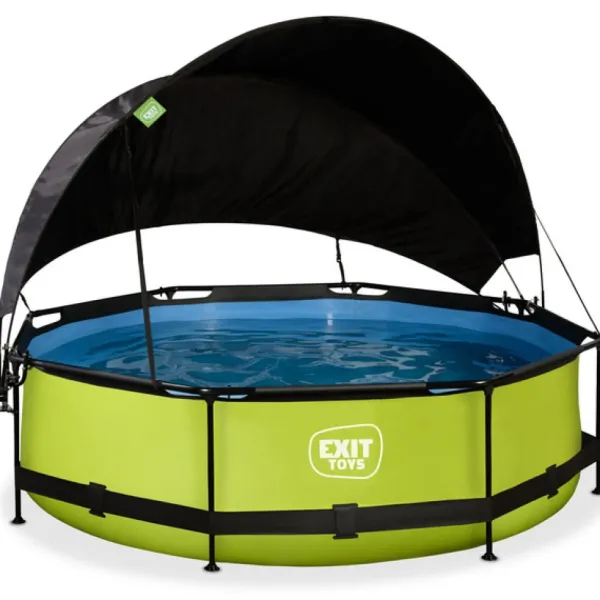Exit Toys Bouées Jeux Gonflables Et Piscines<Piscine Lime 300 X 76 Avec Pompe Filtrante Et Voile D'Ombrage