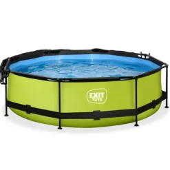 Exit Toys Bouées Jeux Gonflables Et Piscines<Piscine Lime 300 X 76 Avec Pompe Filtrante Et Voile D'Ombrage