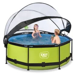 Exit Toys Bouées Jeux Gonflables Et Piscines<Piscine Lime 244 X 76 Avec Pompe Filtrante Et Dome