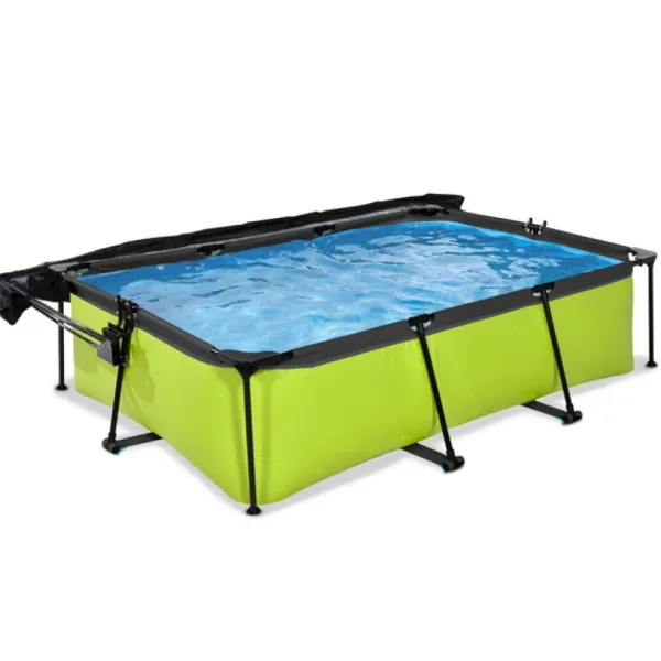 Exit Toys Bouées Jeux Gonflables Et Piscines<Piscine Lime 220 X 150 X 65 Avec Pompe Filtrante Et Voile D'Ombrage
