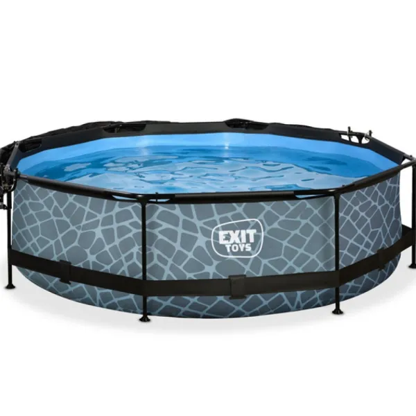 Exit Toys Bouées Jeux Gonflables Et Piscines<Piscine Stone 300 X 76 Avec Pompe Filtrante Et Voile D'Ombrage