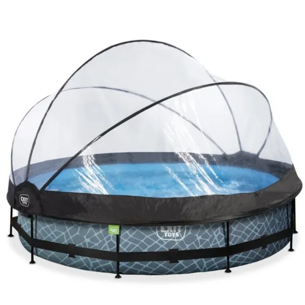 Exit Toys Bouées Jeux Gonflables Et Piscines<Piscine Stone 360 X 76 Avec Pompe Filtrante Et Dome
