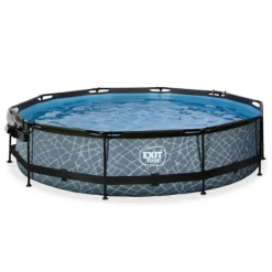 Exit Toys Bouées Jeux Gonflables Et Piscines<Piscine Stone 360 X 76 Avec Pompe Filtrante Et Dome