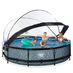 Exit Toys Bouées Jeux Gonflables Et Piscines<Piscine Stone 360 X 76 Avec Pompe Filtrante Et Dome