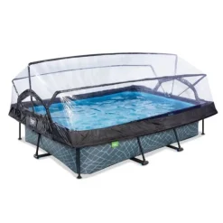 Exit Toys Bouées Jeux Gonflables Et Piscines<Piscine Stone 300 X 200 X 65 Avec Pompe Filtrante Et Dome