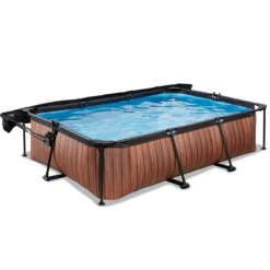 Exit Toys Bouées Jeux Gonflables Et Piscines<Piscine Wood 300 X 200 X 65 Avec Pompe Filtrante Et Voile D'Ombrage