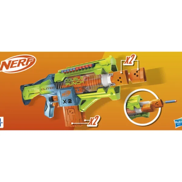 Nerf Nerf Et Jeux De Tirs<Pistolet Double Punch Elite 2.0