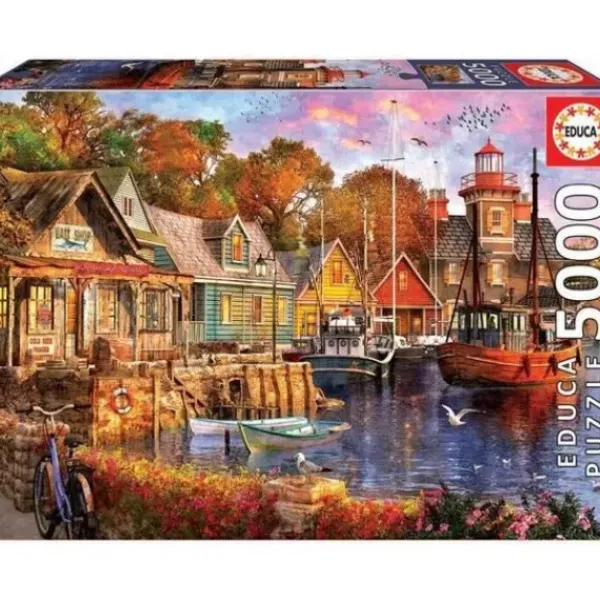 Educa Puzzles Adultes<Puzzle 5000 Pieces – Coucher De Soleil Sur Le Port