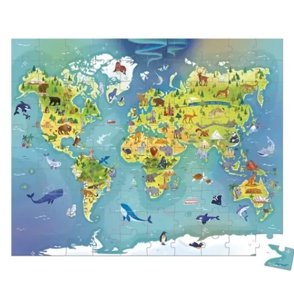 Janod Puzzles Enfants De 50 À 249 Pièces<Puzzle 100 Pieces - Monde