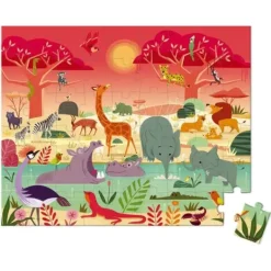 Janod Puzzle Bébé / Enfant<Puzzle 54 Pieces La Reserve Animaliere