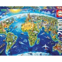 Educa Puzzle 1500 À 3000 Pièces<Puzzle 2000 Pieces, Les Reperes Mondiaux