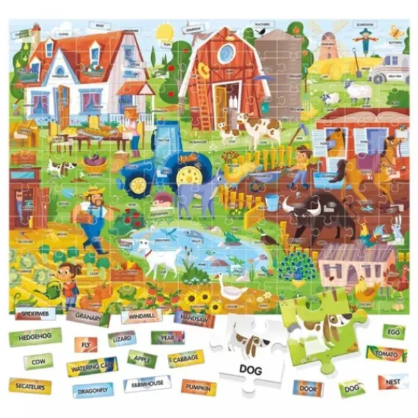 Headu Puzzle Bébé / Enfant<Puzzle Anglais Facile 100 Mots La Ferme
