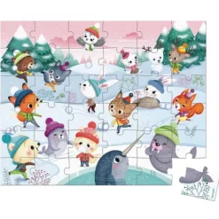 Janod Puzzle Bébé / Enfant<Puzzle Bataille De Boules De Neiges 36 Pieces
