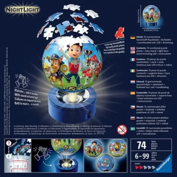 Ravensburger Puzzles 3D<Puzzle 3D Lampe - Pat'Patrouille
