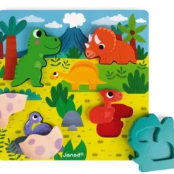 Janod Puzzles Bois<Puzzle En Bois Cache-Cache Dinosaures 6 Pieces