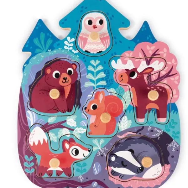 Janod Puzzles Bois<Puzzle En Bois Happy Forest 6 Pieces