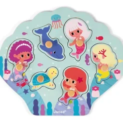 Janod Puzzles Bois<Puzzle En Bois Happy Mermaids 6 Pieces