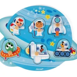 Janod Puzzles Bois<Puzzle En Bois Happy Space 6 Pieces