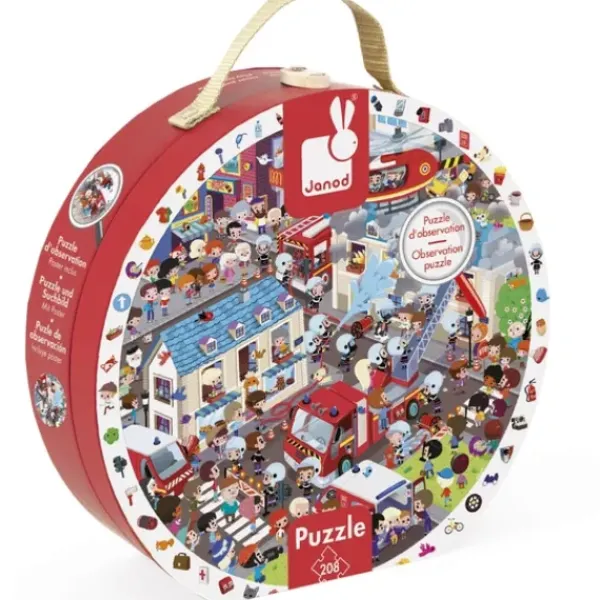 Janod Puzzles Enfants De 50 À 249 Pièces<Puzzle Observation Pompiers 208 Pieces