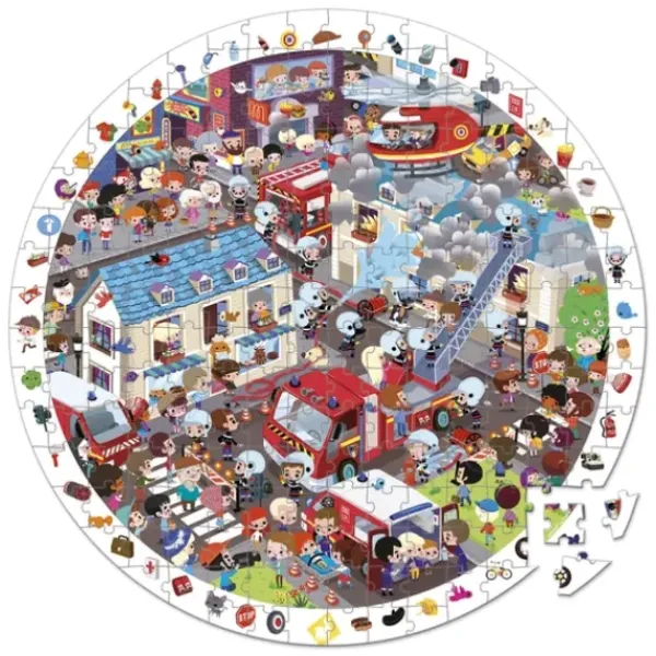 Janod Puzzles Enfants De 50 À 249 Pièces<Puzzle Observation Pompiers 208 Pieces