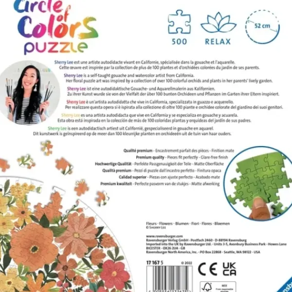 Ravensburger Puzzle 500 À 1000 Pièces<Puzzle Rond 500 Pieces - Fleurs