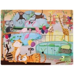 Janod Puzzle Bébé / Enfant<Puzzle Tactile Zoo 20 Pieces