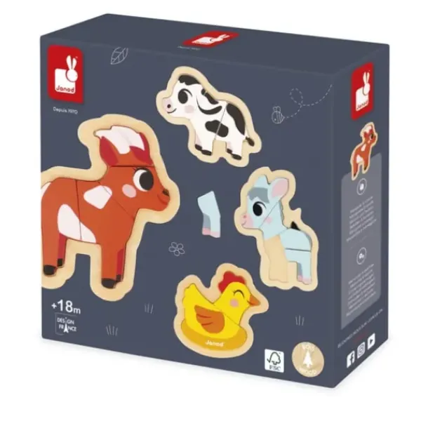 Janod Puzzles Bois<Puzzles Evolutifs Animaux De La Ferme