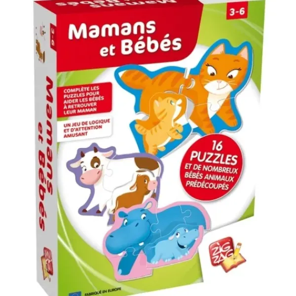 Zig Zag Educatif Puzzle Bébé / Enfant<Puzzles Maman Et Bebes Animaux