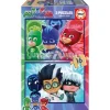 Educa Puzzles Bois<Pyjamasques-2 Puzzles En Bois De 16 Pieces