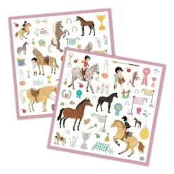 Djeco Découpage, Collage, Pliage<Stickers Chevaux