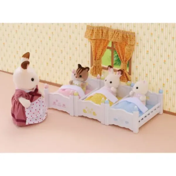 Sylvanian Families Heros & Univers< - 4448 - Les Lits Superposes A 3 Couchettes Bebes