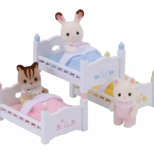 Sylvanian Families Heros & Univers< - 4448 - Les Lits Superposes A 3 Couchettes Bebes