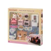 Sylvanian Families Mondes Imaginaires< - 5449 - Set Ameublement Cosy Cottage Et Maman Lapin Chocolat