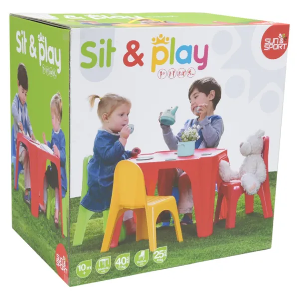 SUN and SPORT Tables Et Chaises De Jardin<Table Avec 4 Chaises