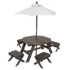 KidKraft Tables Et Chaises De Jardin<Table En Bois Avec Tabourets Et Parasol