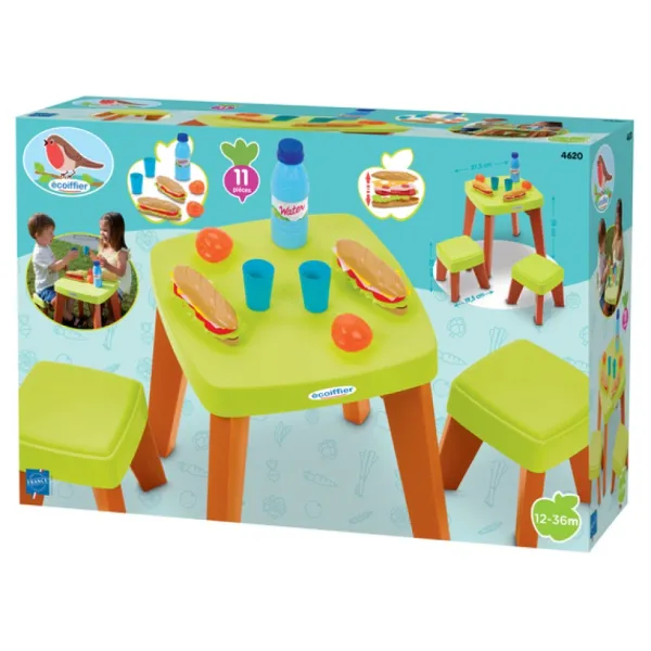 Ecoiffier Tables Et Chaises De Jardin<Table Pique-Nique Avec 2 Tabourets