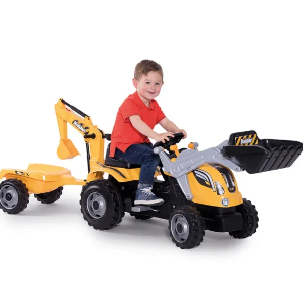 Smoby Tracteurs À Pédales<Tracteur A Pedales Builder Max Avec Remorque