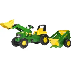 Rolly Toys Tracteurs À Pédales<Tracteur A Pedales Rollyjunior John Deere Avec Remorque