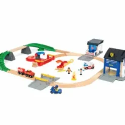WOOD N PLAY Trains Et Circuits<Train Avec 2 Wagons Et Gare