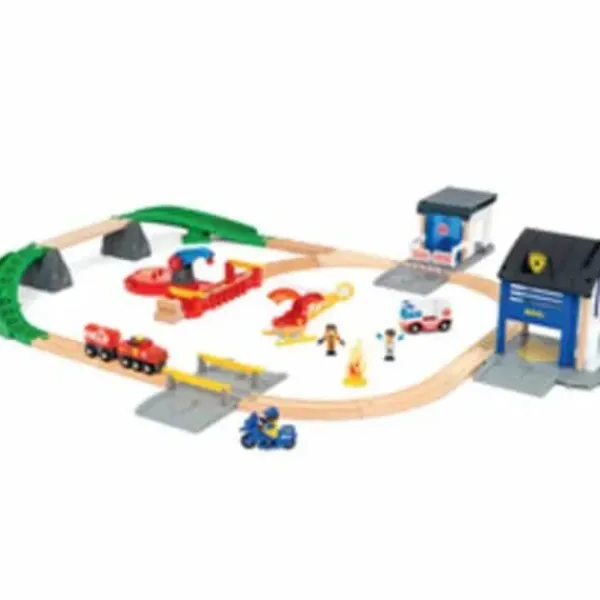 WOOD N PLAY Trains Et Circuits<Train Avec 2 Wagons Et Gare