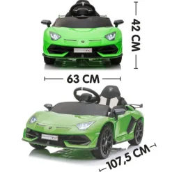 SUN and SPORT Voitures Électriques<Voiture Electrique Lamborghini Vert - 12 V